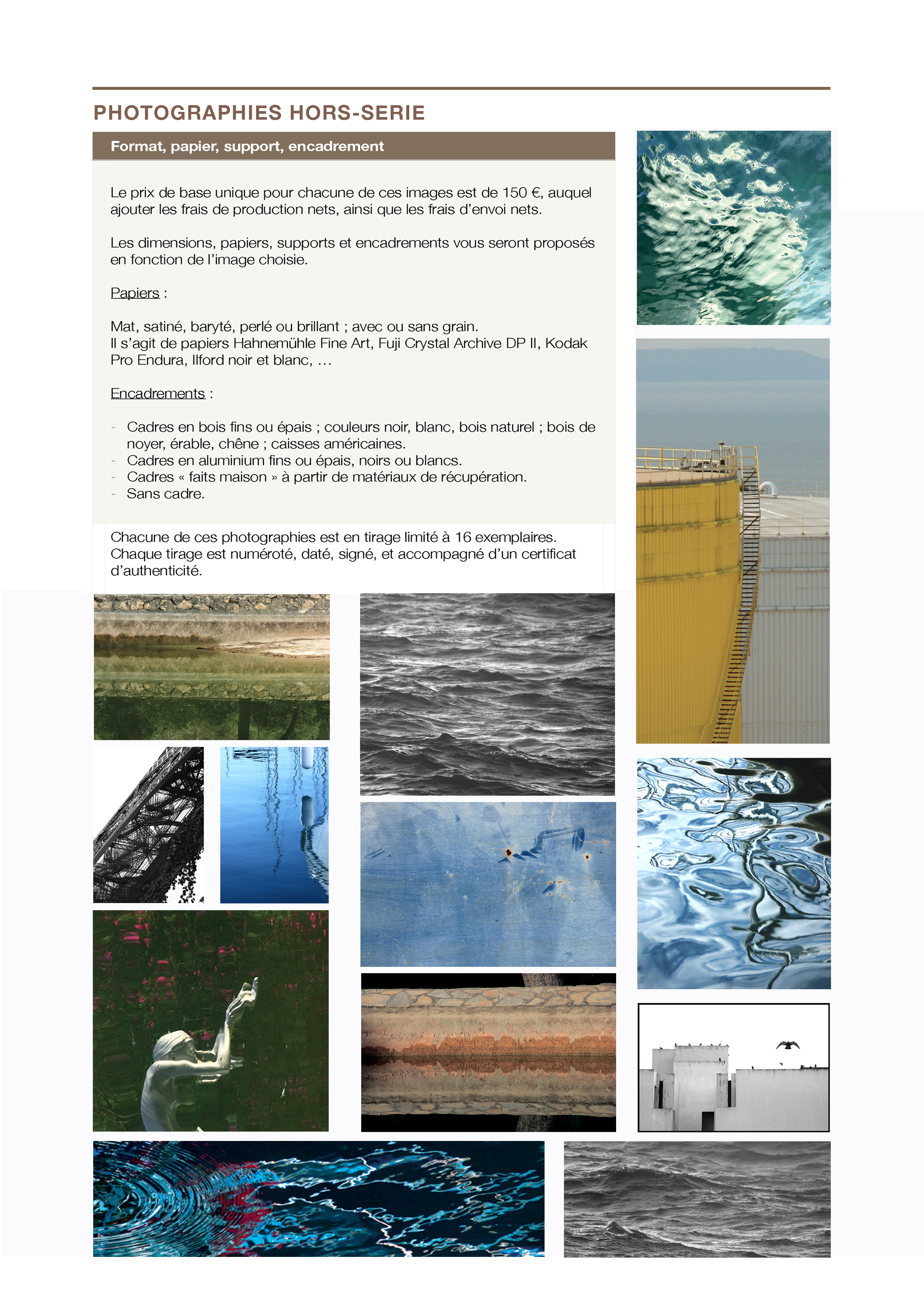 Prix - Photographies "hors-série", autres photographies