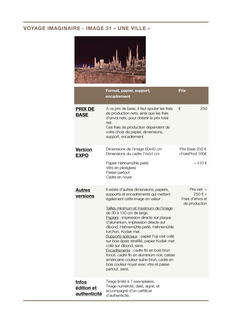 Prix - Voyage imaginaire - Image 31 "une ville"